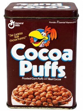 Vintage 1995 General Mills Cocoa Puffs Cereal Tin Sonny Cuckoo Bird Metal